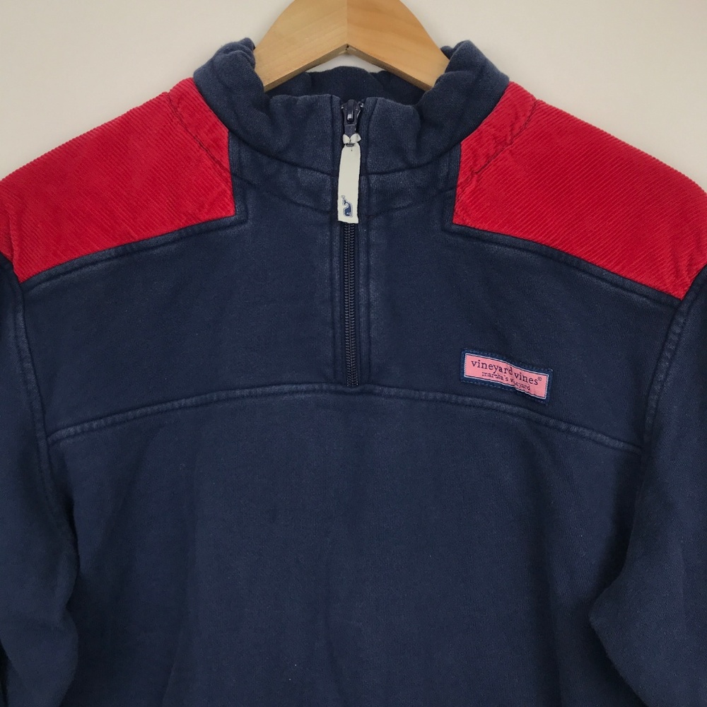 [3 for $15] Vineyard Vines Corduroy Shep Zip Pullover Sweater - Picture 2 of 8